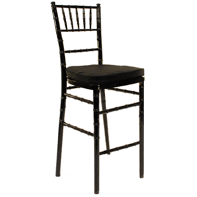 Black Chiavari Chair:Cushion Included - Table & Chair Rentals in