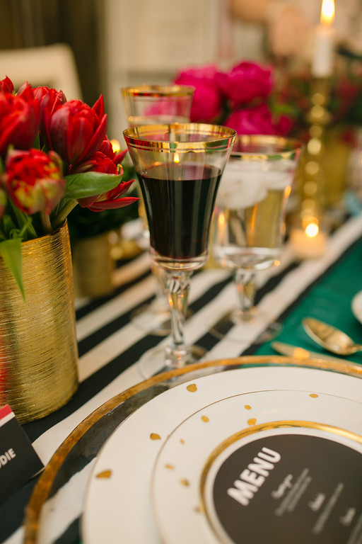 Bella Gold Rim Glassware - Stuart Event Rentals