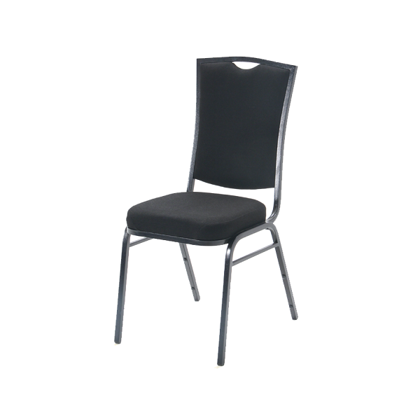 Seating : UPHOLSTERED BLACK CHAIR | Après Event Décor and Tent Rental