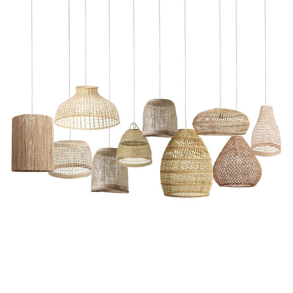 Décor : Rattan Pendants | Après Event Décor and Tent Rental