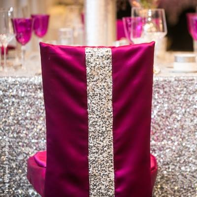 Silver Sequin Taffeta