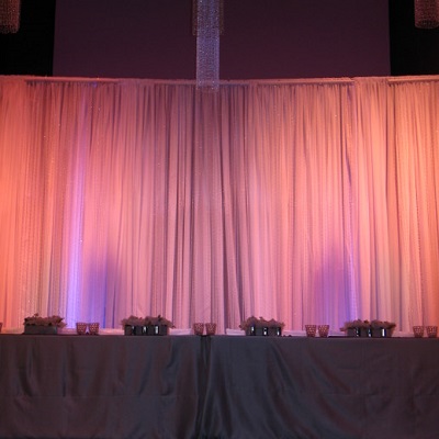 Pipe & Drape : White Sheer Pipe & Drape | Après Event Décor and Tent Rental